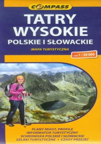 Tatry Wysokie Polskie i Słowackie. Mapa turystyczna Compass 1:30 000