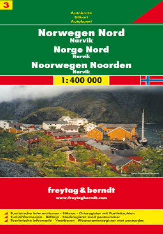 Norwegia cz. 3 północna Narvik. Mapa samochodowa