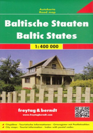 Kraje Bałtyckie. Litwa Łotwa Estonia. Mapa Freytag & Berndt / 1:400 000