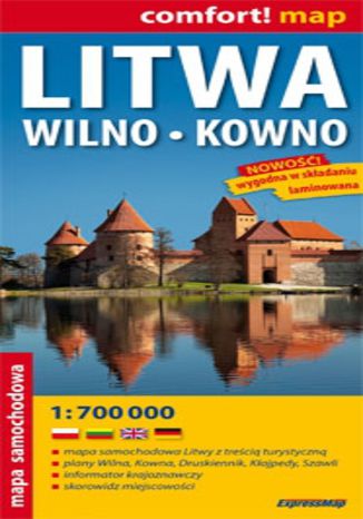 Litwa oraz Wilno i Kowno. Mapa ExpressMap / 1:700 000 