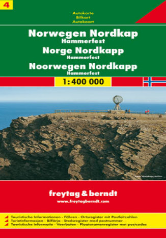 Norwegia cz. 4 Nordkapp Hammerfeld. Mapa samochodowa