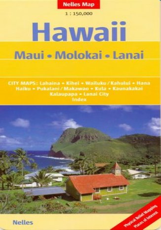 Hawaje. Maui, Molokai, Lanai. Mapa