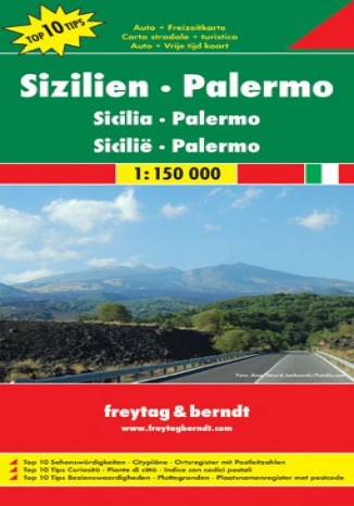 Sycylia, Palermo. Mapa samochodowa / 1:150 000