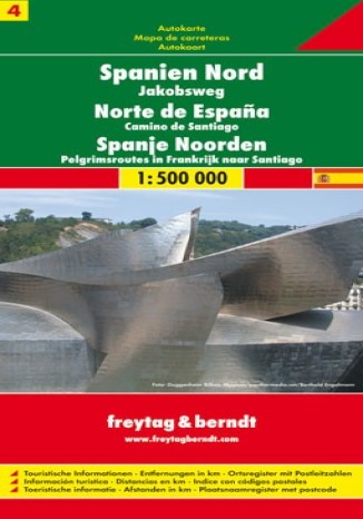 Hiszpania (cz.4). Droga św Jakuba. Mapa Freytag & Berndt 1:500 000