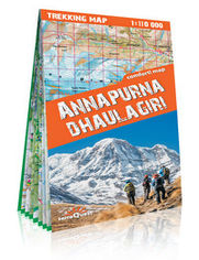 Annapurna i Dhaulagiri laminowana mapa trekkingowa. Skala: 1:30 000; 1:80 000; 1:1 100 000