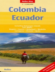 Kolumbia, Ekwador. Mapa