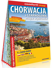 Chorwacja i Czarnogóra. Mapa wybrzeża; laminowana mapa samochodowo-turystyczna 1:300 000