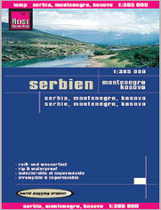 Serbia, Czarnogóra, Kosowo. Mapa Reise Know-How / 1:385 000 