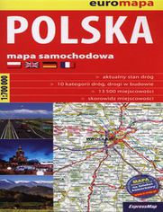 Polska 1:700 000 mapa samochodowa