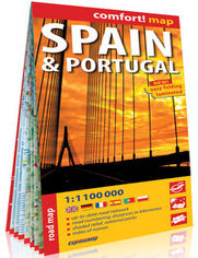 Hiszpania i Portugalia (Spain & Portugal); laminowana mapa samochodowa 1:1 100 000