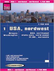 USA północny zachód. Mapa Reise Know-How / 1:750 000