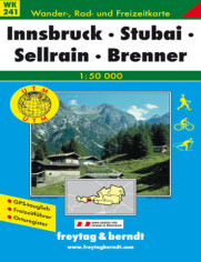 Innsbruck, Stubai. Mapa turystyczna