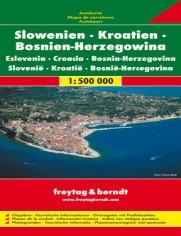 Słowenia Chorwacja Bośnia i Hercegowina. Mapa 1:500 000 