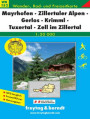 Mayrhofen, Zillertaler, Alpy. Mapa turystyczna